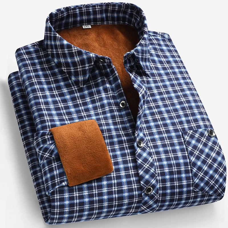 2026 Autumn and Winter Men's F - Flannel Shirt Lined avaliação e preço