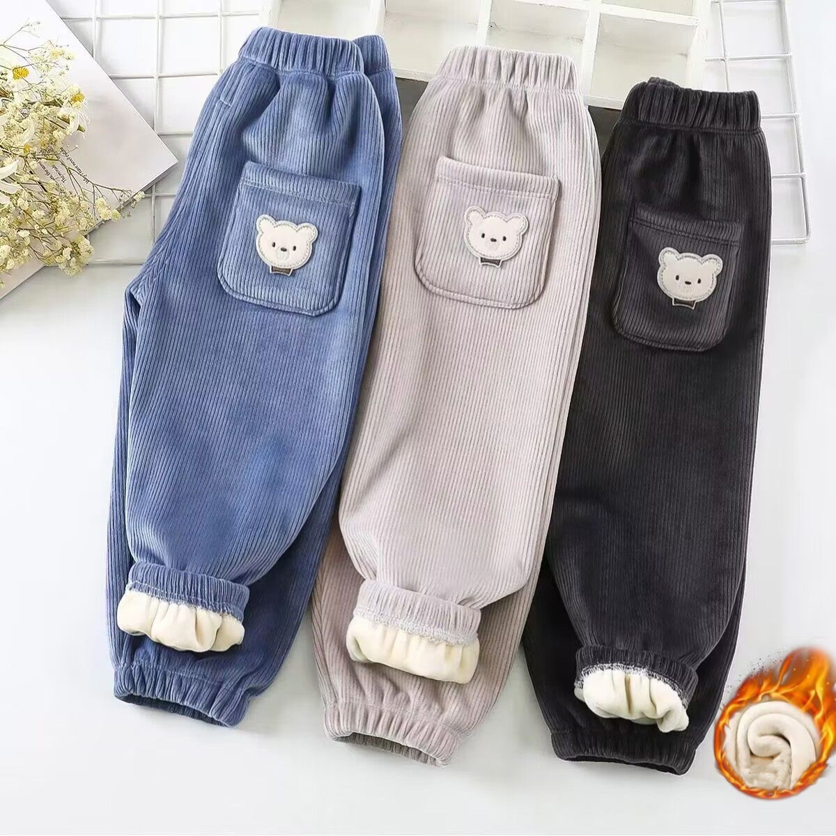 1pcs Boy Girl Winter Velvet Co - Corduroy Pant Warm avaliação e preço