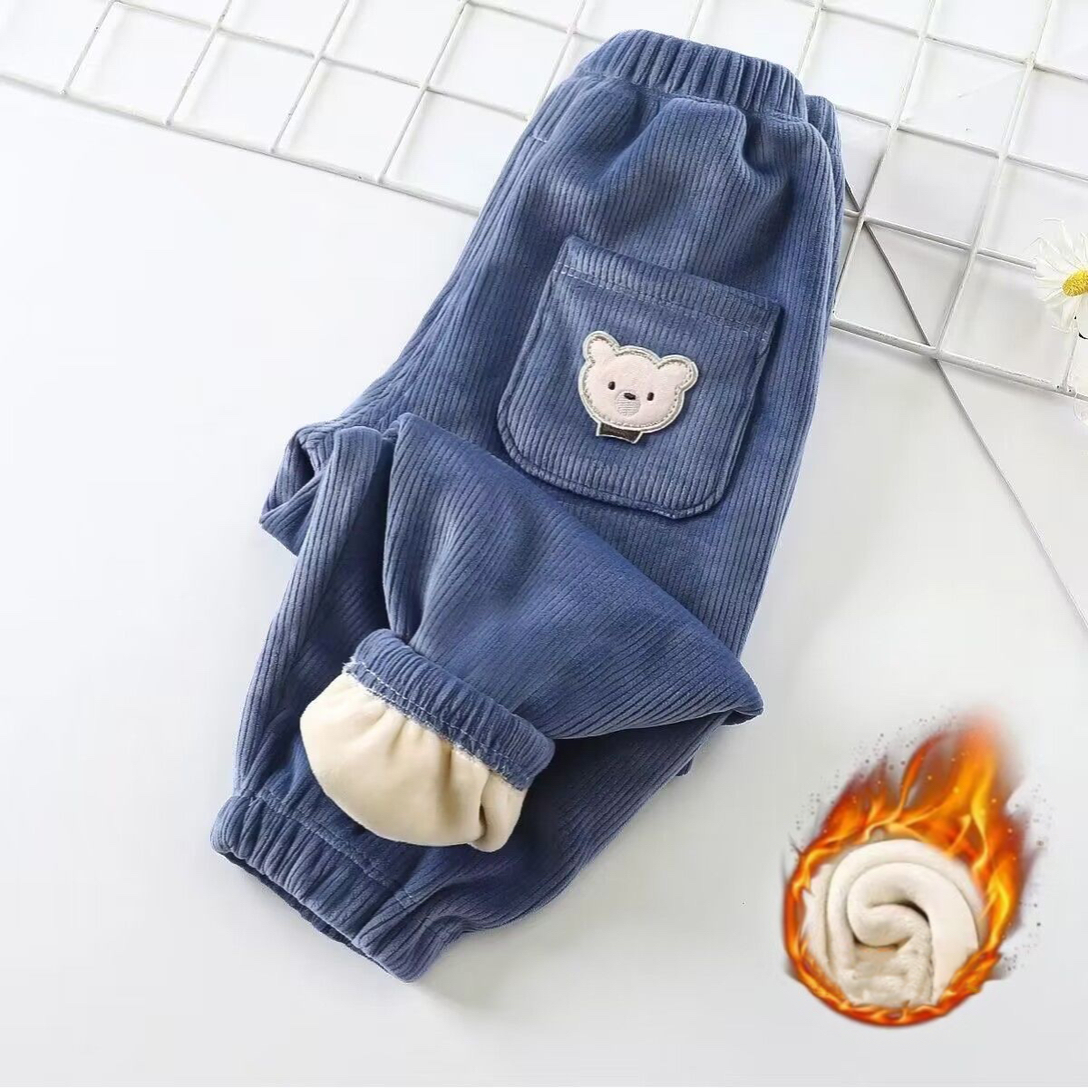 1pcs Boy Girl Winter Velvet Co - Corduroy Pant Warm avaliação e preço