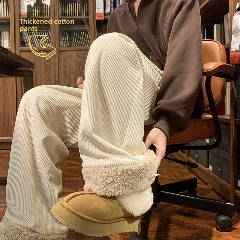 Men's Thickened Fleece Lined C - Corduroy Pant Warm avaliação e preço