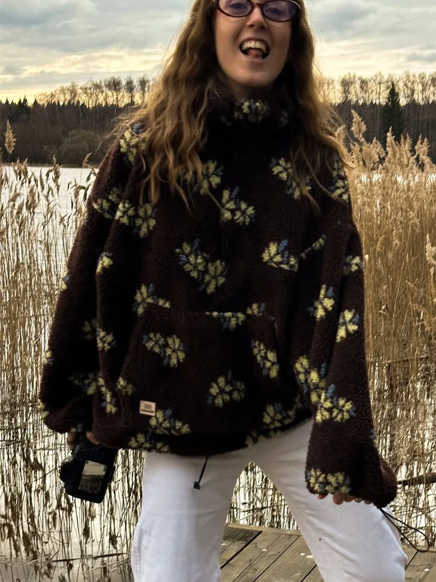 Autumn Winter Women's Sherpa F - Sherpa Hoodie Fleece avaliação e preço