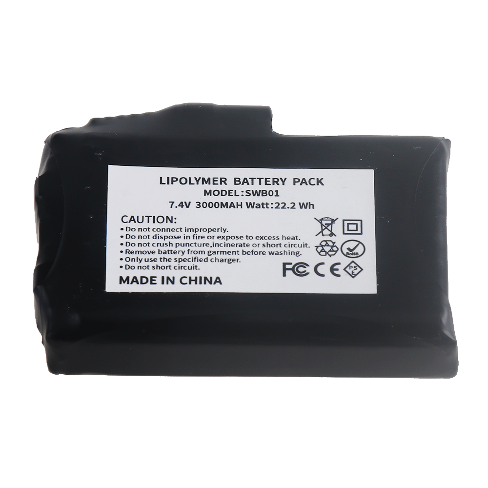 7.4V 3000mah Li-Polymer Batter - Heated Vest Battery avaliação e preço