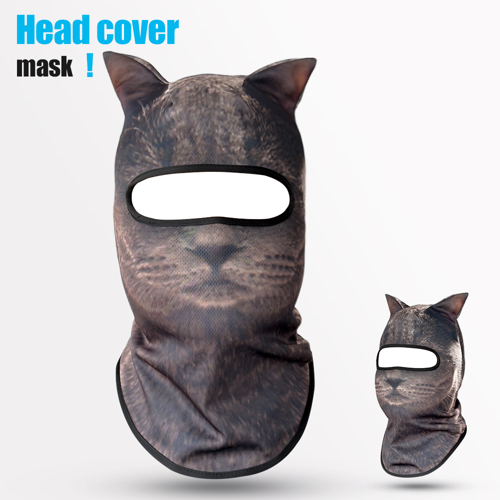 3D cat animal skiing Balaclava - Balaclava Ski Mask avaliação e preço