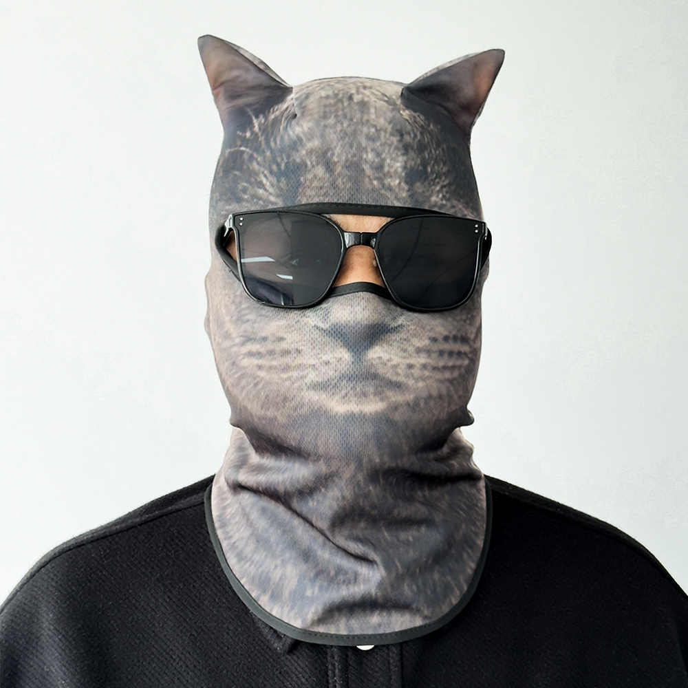 3D cat animal skiing Balaclava - Balaclava Ski Mask avaliação e preço