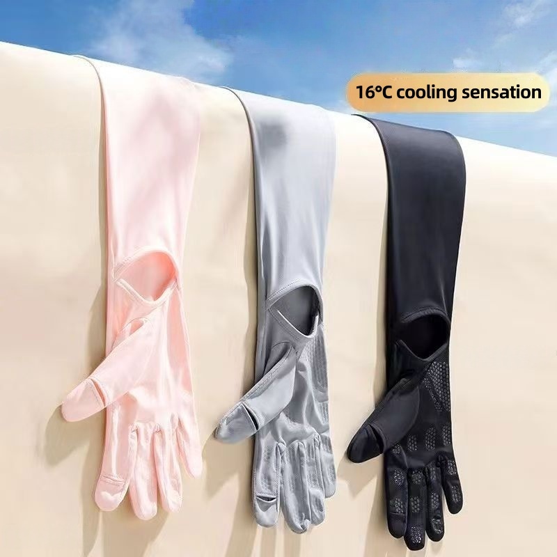 UPF50+ Ice Silk Sun Protection - Touch Screen Gloves avaliação e preço