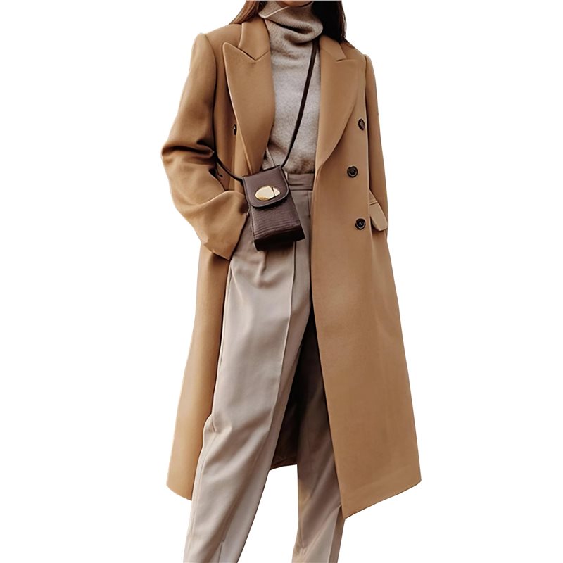 A24F-Womens Long Wool Coats Fa - Wool Coat Peacoat avaliação e preço
