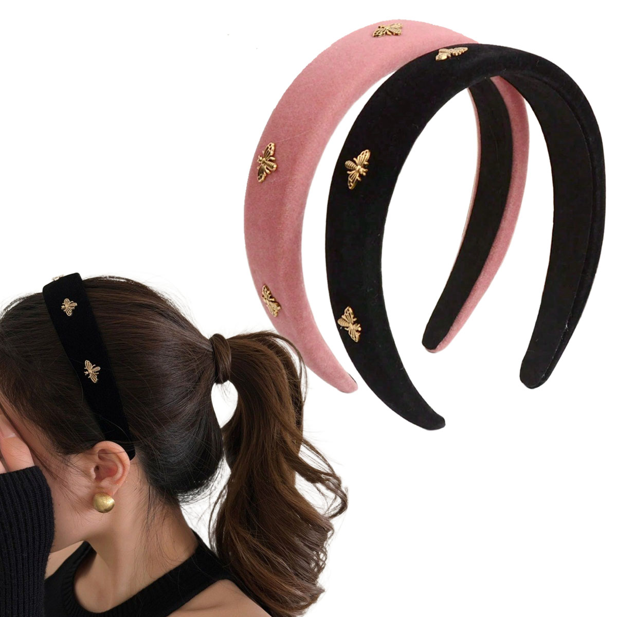 Little Bee Black Velvet Headba - Winter Headband Fleece avaliação e preço