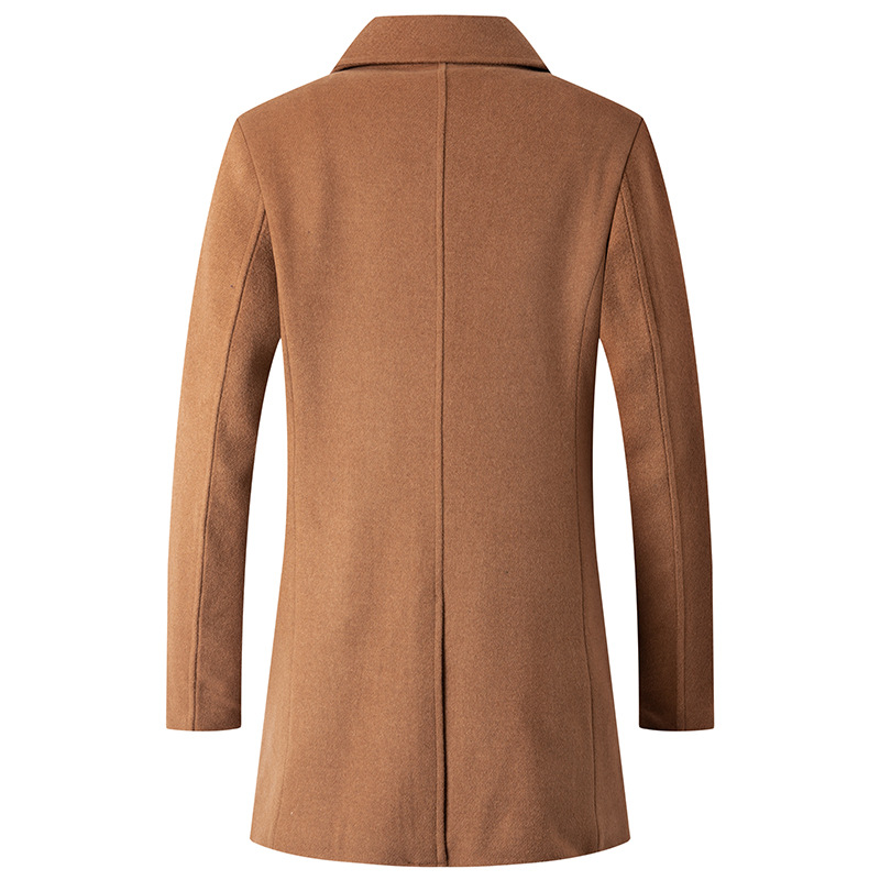Double Breasted Coat Men Peaco - Wool Coat Peacoat avaliação e preço