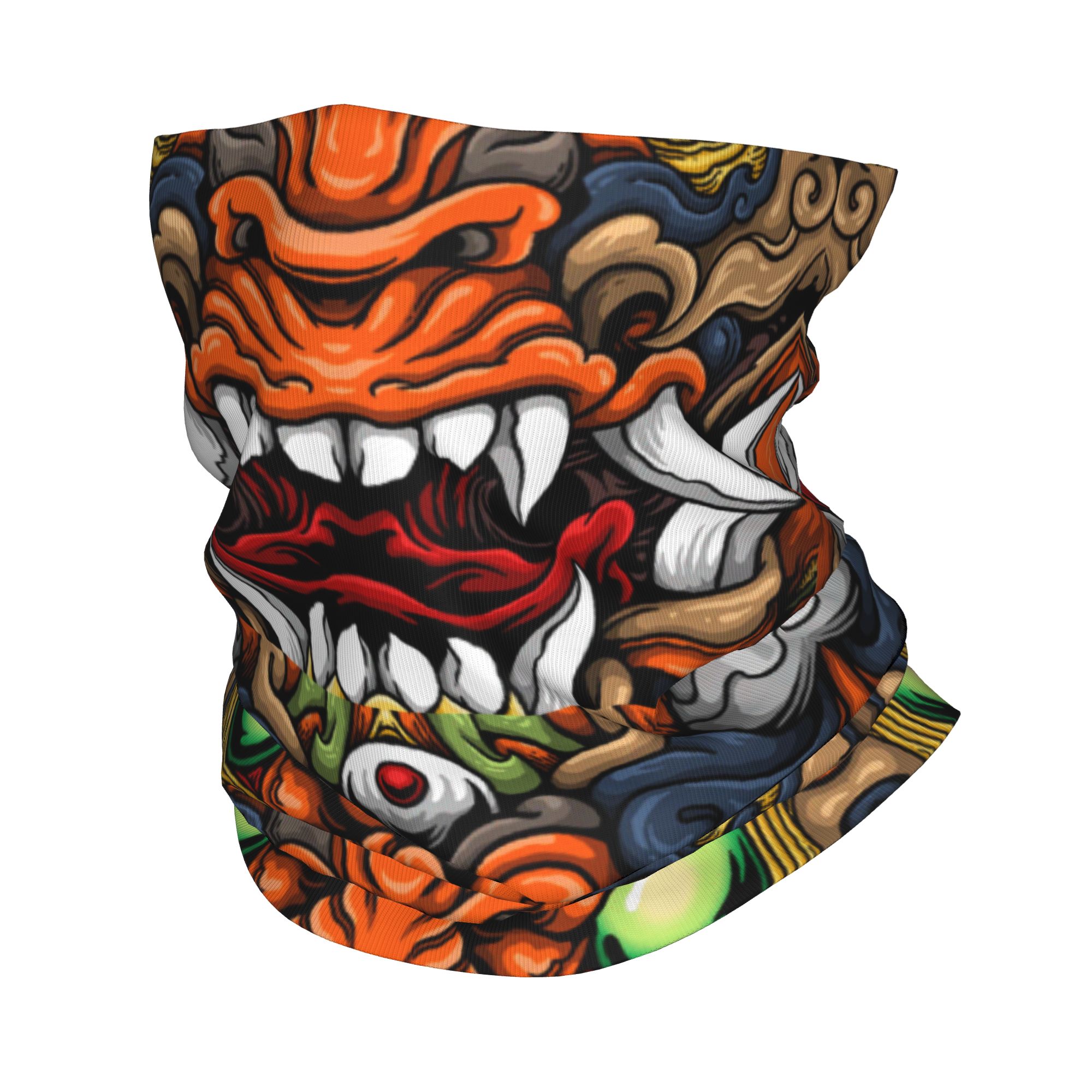 Custom Samurai Demon Oni Winte - Neck Gaiter Fleece avaliação e preço