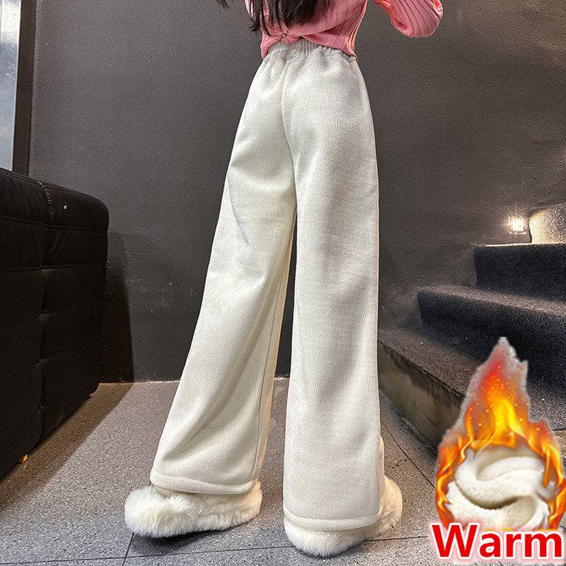 New Winter Children Warm Fleec - Corduroy Pant Warm avaliação e preço