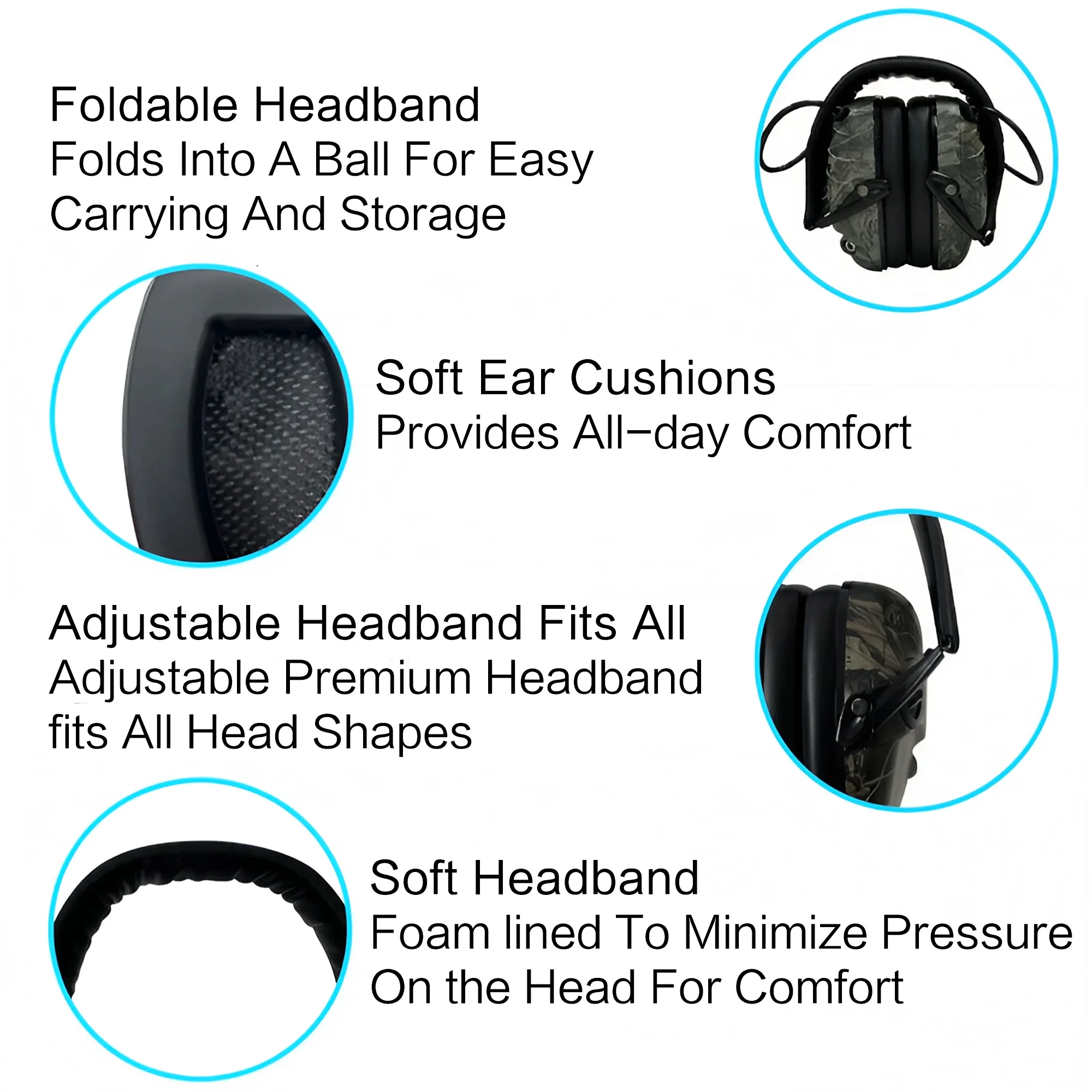 Outdoor Tactical Electronic Sh - Earmuffs Foldable avaliação e preço