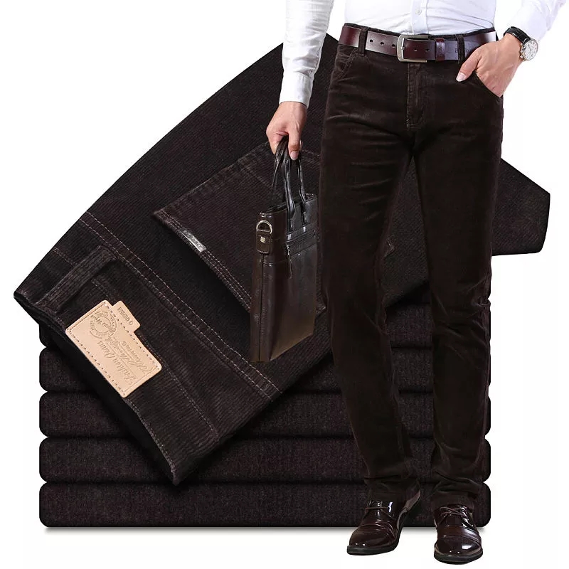 Autumn Winter Men`s Thick Warm - Corduroy Pant Warm avaliação e preço