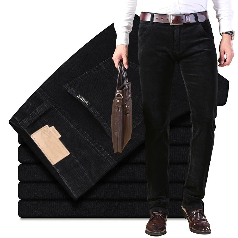 Autumn Winter Men`s Thick Warm - Corduroy Pant Warm avaliação e preço
