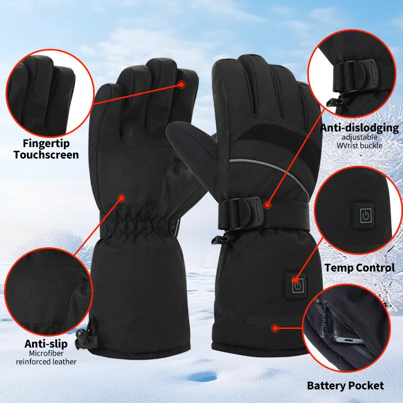 USB Rechargeable Heated Motorc - Touch Screen Gloves avaliação e preço